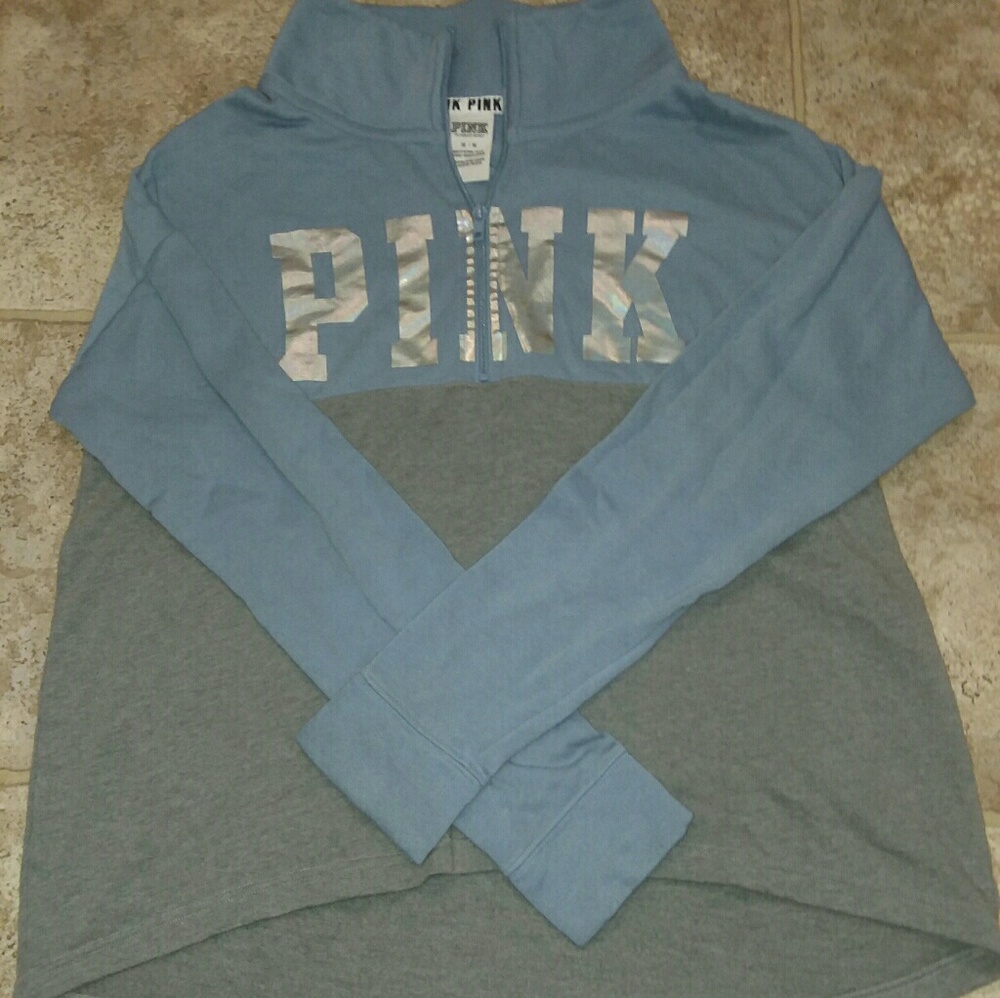 PINK holographic pull over hoodie